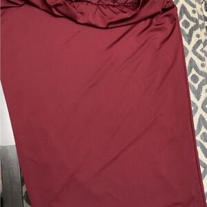 Fashion Nova Burgundy Pencil Skirt